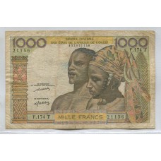 AFRICA OCCIDENTAL FRANCESA 1000 FRANCOS BILLETE EN BUEN ESTADO